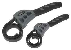 Set 2 chei filtru ulei cu banda 120 150 mm SEALEY