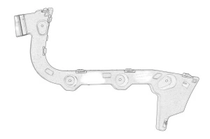 Suport bara Dreapta Spate FORD FOCUS III; FORD USA FOCUS 2010-2020 - (latura, plastic) - Original OE