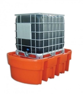 Tava colectare ulei pentru recipiente de 1000l, capacitate 1050l, dimensiuni 1890x1330x670 mm, portocaliu, capacitate max 2 t KINGSPAN