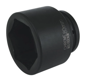 Cheie tubulara de impact 6-colturi 1", dimensiune 80mm SEALEY
