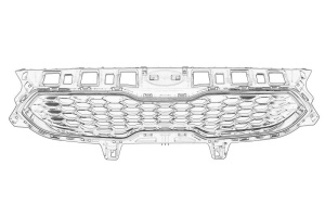 Grila Fata KIA CEE'D, CEED dupa 2014 - (grila radiatorului, crom/negru) - Original OE