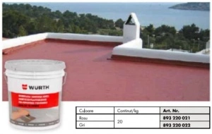Membrana lichida hidroizolanta elastica ranforsata (rosu) 20 kg IMPELAST FR - Wurth