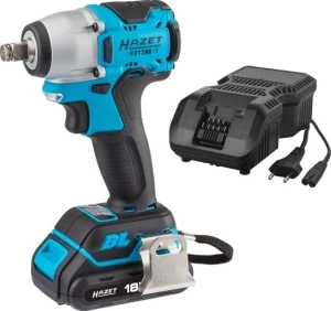 Pistol pneumatic pe baterii, patrat exterior 1/2, cuplu maxim: 270Nm, 18V 0 x 2Ah, incarcator inclus HAZET
