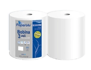 Rola hartie, celuloza PROFITOOL, 2 buc, culoare: alb, numar straturi: 3, lungime: 200m, inaltime:25cm