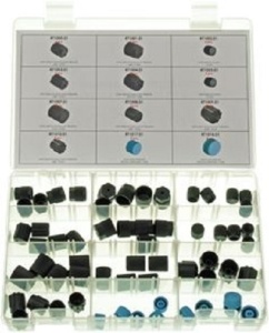 Set 60 bucati piulite dopuri conexiuni HP / LP sistem climatizare aer conditionat auto ERRECOM
