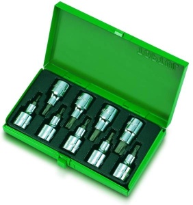 Set 9 bucati torx 1/2 9bucati cutie metalica TOPTUL - Img 1