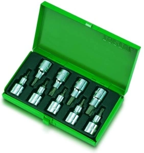 Set 9 bucati torx 1/2 9bucati cutie metalica TOPTUL