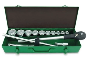 Set chei clichet diferite marimi, 14 piese, culoare cutie verde inchis TOPTUL