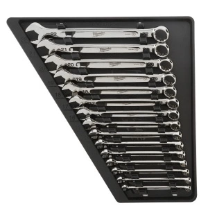 Set chei combinate, 12 unghi/hexagonale, dimensiuni metrice: 10, 11, 12, 13, 14, 15, 16, 17, 18, 19, 20, 21, 22, 8, 9 mm MILWAUKEE