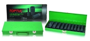 Set tubulare de impact 1/2 10 piese TOPTUL