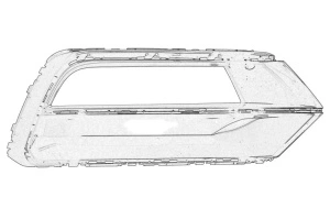 Grila ventilatie bara protectie Dreapta Fata VW PASSAT B8 2014-2024 - (negru) - Original OE