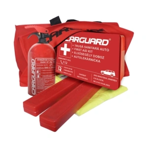 Kit Siguranta Auto cu Stingator fara Manometru, CARGUARD