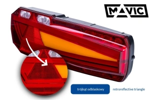 Lampa Spate Stanga Model Mavic, 6 Functii, 91 de Leduri - Horpol, AT