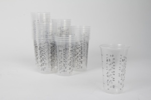 Pahar amestecare vopselurilor și lacurilor 500 ml set de 50 bucati NTS