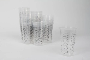 Pahar amestecare vopselurilor și lacurilor 500 ml set de 50 bucati NTS