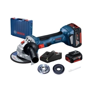 Polizor cu acumulator GWS 180-LI, diametru disc: 125 mm, voltaj: 18 V, capacitate baterie 4 Ah, tip baterie: Li-Ion, numar baterii: 2 buc. BOSCH