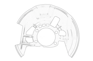 Protectie disc frana Stanga Fata MAZDA 3, 6, 6/KOMBI dupa 2011 - Original OE
