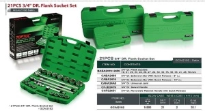Set chei tubulare 21 piese Hexagonal TOPTUL - Img 3