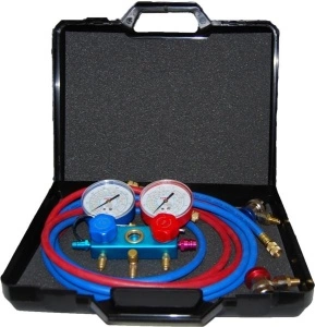Set manometru masurare scurgeri si presiune sistem climatizare aer conditionat R134a 2.5m Magneti Marelli