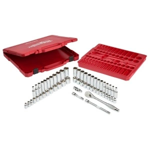 Set scule / set premiu, omogen 56 buc., profil: Hexagonal, priză / antrenare: 3/8", ambalare: valiza plastic MILWAUKEE - Img 3