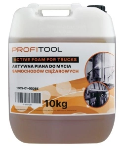 Spuma activa PROFITOOL, 10kg, pentru curatarea suprafetelor puternic macinate, caroserie, geamuri de sticlă de camion, prelatele, sasiu, semi-remorci, fluid