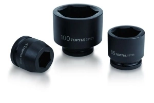 Tubulara impact Hexagonal 1", dimensiune metrica: 90mm, scurt, lungime 108mm TOPTUL