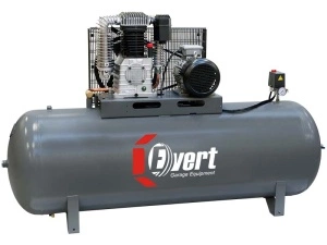 Compresor cu piston EVERT, 5,5 kW 400V 10-11 bar, eficienta: 1000l/min., rezervor: 500L, numar cilindri: 2buc