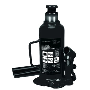 Cric pentru sticle, capacitate de ridicare: 12000kg, inaltime minima de ridicare 227 mm, inaltime maxima de ridicare: 457 mm, mobil, numar pistoane: 1, culoare: negru PROFITOOL