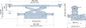 Cric suplimentar (suport axa) JACKA, capacitate ridicare 2000/3000kg, actionare hidraulic; pneumatic EVERT - Img 2
