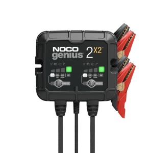 Incarcator baterii GENIUS2X2, voltaj incarcare: 6/12 V NOCO, curent schimbat: 2A, alimentare electrica: 120/240V, tip baterie: AGM/EFB/GEL/Li-Ion/MF/WET
