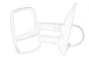 Oglinda laterala , lung Dreapta IVECO DAILY IV, DAILY V 2006-2014 - Original OE