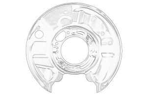 Protectie disc frana Stanga/Dreapta Spate MERCEDES C, C T-MODEL, CLC 2000-2011 - (CL203; S203; W203; CL203; A209; C209; R171) - Original OE