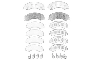Set placute frana / ISUZU FORWARD F, N , N 4HE1-TC-4JJ1-TCSENG dupa 1998 Fata dupa 1998 - (5TH GENERATION; 6TH GENERATION; LFB) - Original OE