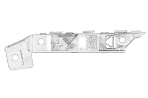 Suport bara Dreapta Fata KIA CEE'D 2006-2012 - (latura, plastic, pentru aripa) - Original OE