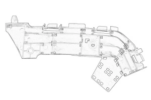 Suport bara protectie Dreapta Fata HONDA CIVIC IX 2012-2016 - Original OE
