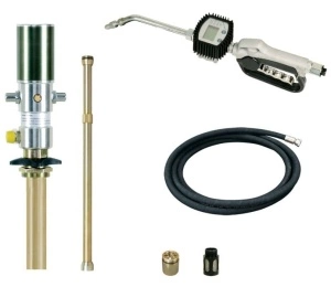 Aparat distributie ulei ci pompa pneumatica, randament 5:1, cu un pistol cu debitmetru, un set de adaptoare pentru a extinde pompa PROFITOOL