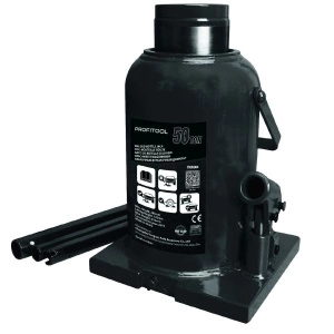 Cric capacitate de ridicare: 50000 kg, înălțime minimă de ridicare 280 mm, înălțime maximă de ridicare: 450 mm, număr de pistoane: 1, culoare: negru PROFITOOL