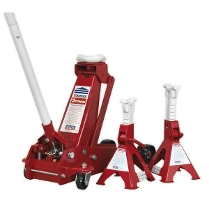 Cric hidraulic tip crocodil 3T 133-515mm cu suporti sustinere 3T 287-427mm SEALEY