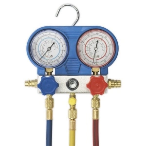 Set manometre control scurgere şi măsurare a presiunii în sistemele de climatizare SEALEY