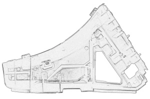 Suport bara protectie Dreapta Fata FORD TRANSIT CUSTOM V362 2015-2023 - Original OE