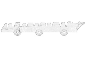 Suport bara protectie Stanga Spate SKODA FABIA II 2006-2014 - (plastic) - Original OE