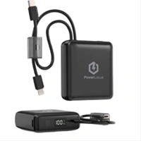 Acumulator Extern 10000MAH Qc 20W Cabluri Type-c si Lightning NEGRU Powerlocus, ACCESORII TELEFOANE