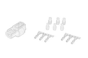 Mufa conectare cu 2 pini iluminare numar BMW Seria 3, 3, 5 - (E36; E46; E39; E60; E38; E53) - Original OE