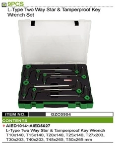 Set chei în stea / TORX 9 piese TOPTUL