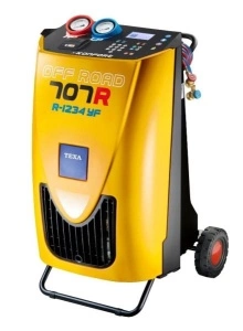 Statie incarcat AC KONFORT 707R OFF ROAD (R1234yf), mod operare automatic, destinat pentru: vehicule agricultura; vehicule electrice; vehicule hibride; autoturisme; camioane TEXA