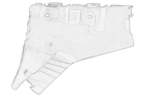 Suport bara protectie Dreapta Spate RENAULT CLIO III, CLIO III/HATCHBACK 2005-2014 - (plastic) - Original OE