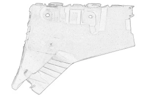 Suport bara protectie Dreapta Spate RENAULT CLIO III, CLIO III/HATCHBACK 2005-2014 - (plastic) - Original OE