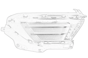 Grila ventilatie bara protectie Stanga Fata KIA SPORTAGE V dupa 2021 - Original OE