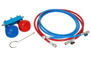 Kit testare scurgeri ERRECOM , tip refrigerant R12/R134a cu manometre si seturi de presiune - Img 2