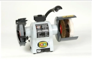 Polizor dubla / perie metalica / placa de lustruire, putere nominala: 375W, tensiune:230V, diametru disc: 150mm PROMA